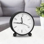Silent Round Analog Desk/Table Clock