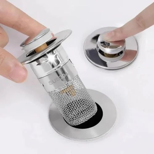 Digitalwear Steel Sink Strainer Push Down
