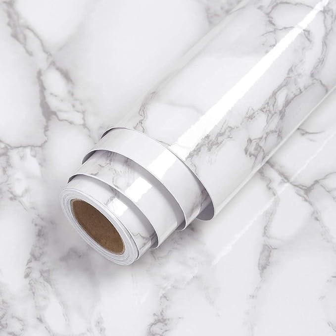 White marble wallpaper 60-200 White marble sticker PVC Marble Stone Aluminum Foil Contact Paper