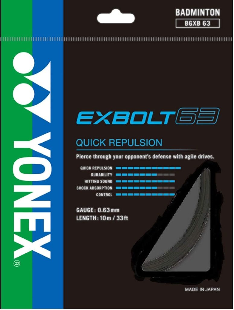 Yonex Badminton String BG Exbolt 63