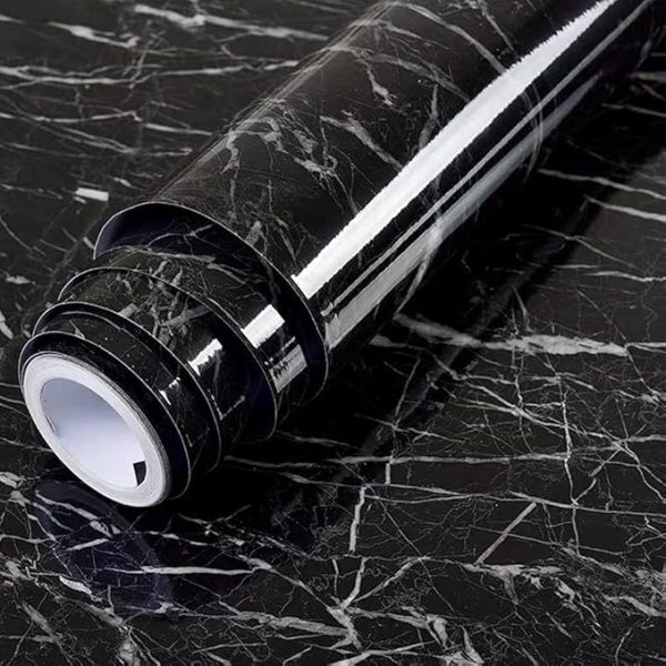 Black Marble Paper Granite Wallpaper Self Adhesive Counter Top Waterproof