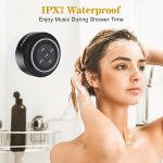 Bluetooth Shower Speakers, Portable Wireless Speaker with Suction Cup, IP67 Waterproof Outdoor Wireless Speaker, Pairs Easily to Phones, Tablets, Computer, Gift for Men & Women