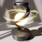 Floating Rotating Led Light | Spiral Table Lamp with Wireless Charger & Hand Sensor Control | Perfect for Bedroom, Living Room, Party & Housewarming Gift (Multi)