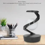 Floating Rotating Led Light | Spiral Table Lamp with Wireless Charger & Hand Sensor Control | Perfect for Bedroom, Living Room, Party & Housewarming Gift (Multi)