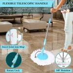 Bucket Spin Mop Stick | Stainless Steel Replacement Handle Rod for 360 Spin Mop
