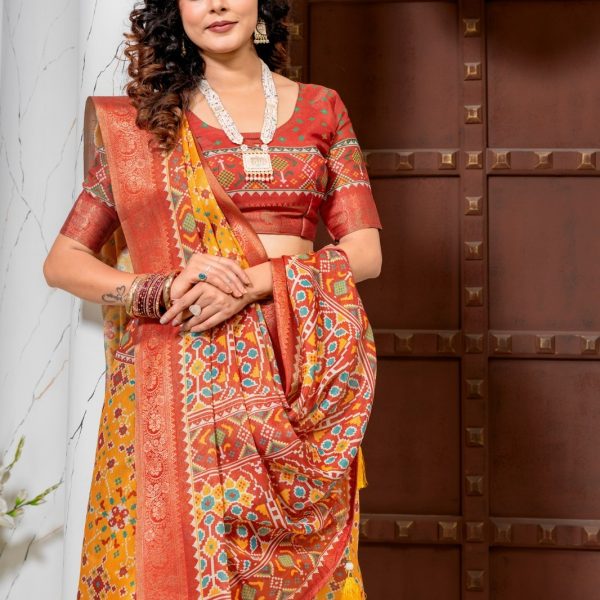 PREMIUM KANJIVARAM JARI WEAVING WITH RICH JACQUARD WOVEN BORDER SAREE