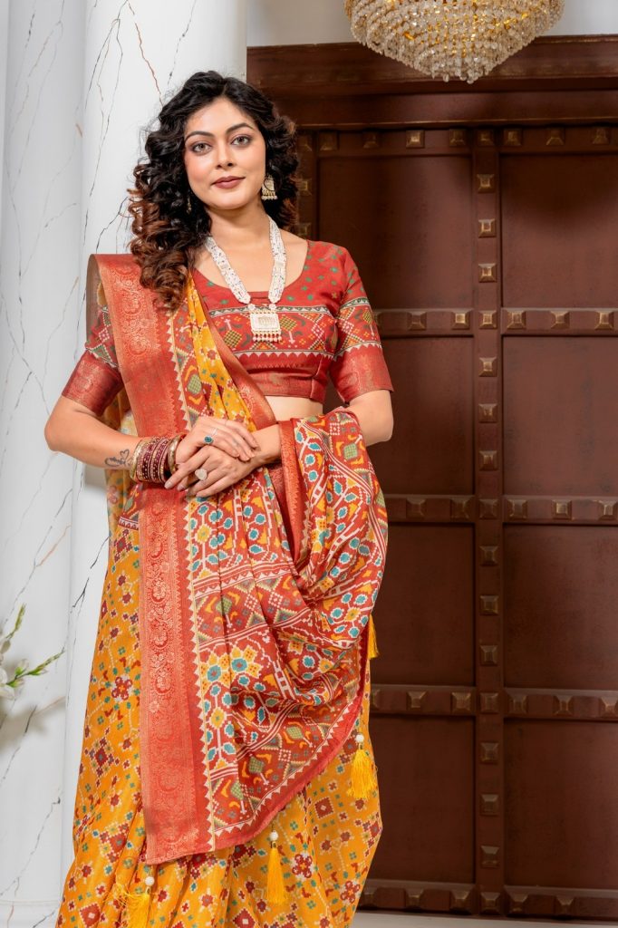 PREMIUM KANJIVARAM JARI WEAVING WITH RICH JACQUARD WOVEN BORDER SAREE