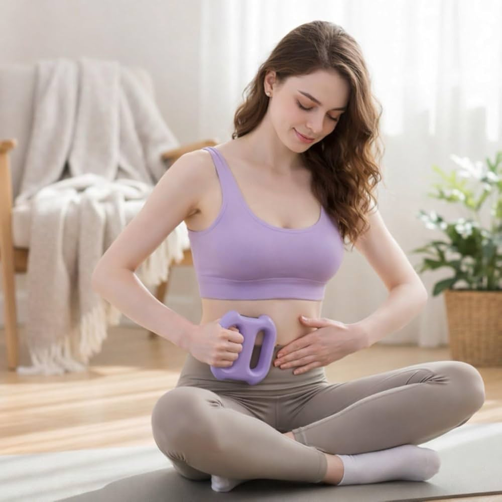 Belly Fat Massager Belt | belly fat burner | Handheld Wearable Vibration Massage Ring with Adjustable Belt, Digital Display, USB Charging Cable and Storage Pouch