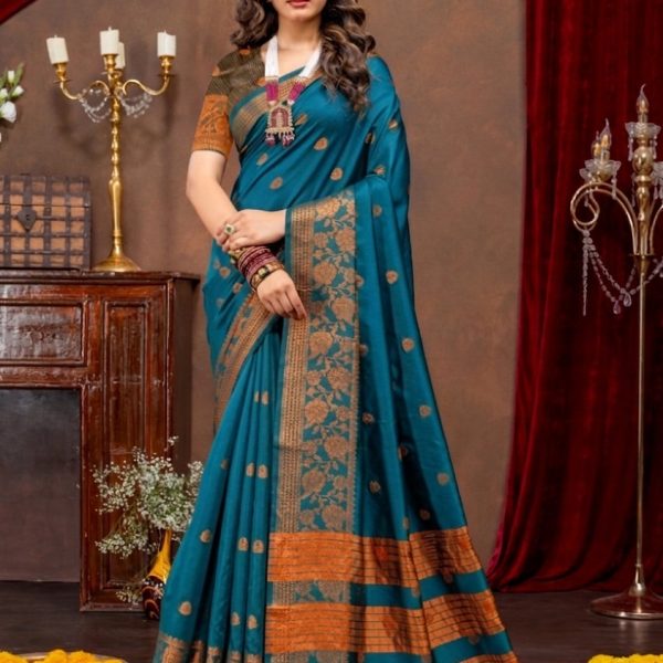 WOMEN PREMIUM TRADITIONAL LITCHI KOTA SAREE IN LIGHT WEIGHT AND SOFT FABRIC SAREE