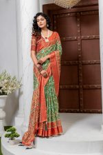 PREMIUM KANJIVARAM JARI WEAVING WITH RICH JACQUARD WOVEN BORDER SAREE